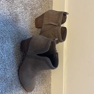 Dolce Vita tan suede heeled booties, size 10. Only worn once!